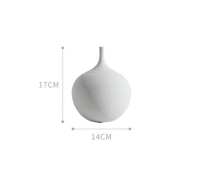 Minimalistische Zen Vase, Weiß